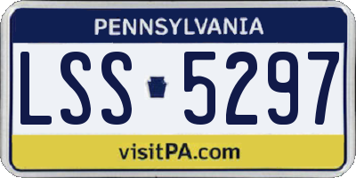 PA license plate LSS5297