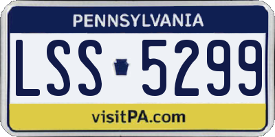 PA license plate LSS5299