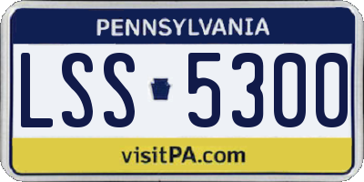 PA license plate LSS5300