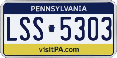 PA license plate LSS5303