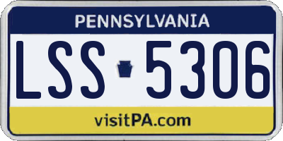 PA license plate LSS5306