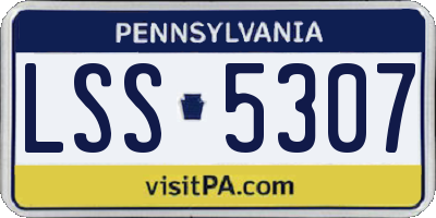 PA license plate LSS5307
