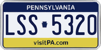 PA license plate LSS5320