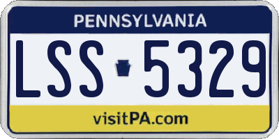 PA license plate LSS5329