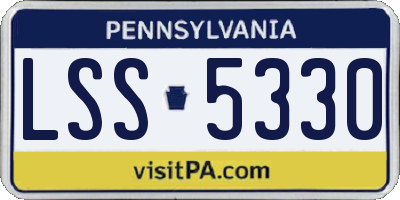 PA license plate LSS5330