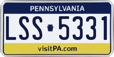 PA license plate LSS5331