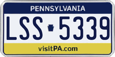 PA license plate LSS5339
