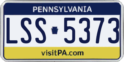 PA license plate LSS5373