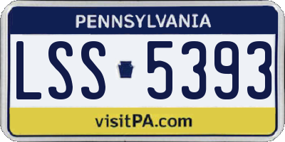 PA license plate LSS5393