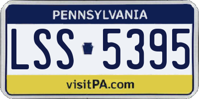 PA license plate LSS5395