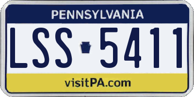 PA license plate LSS5411