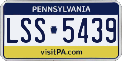 PA license plate LSS5439