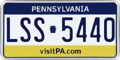 PA license plate LSS5440