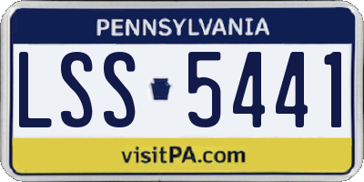 PA license plate LSS5441