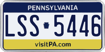 PA license plate LSS5446