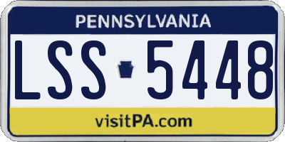 PA license plate LSS5448