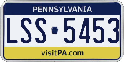 PA license plate LSS5453