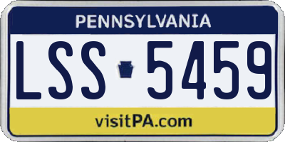 PA license plate LSS5459