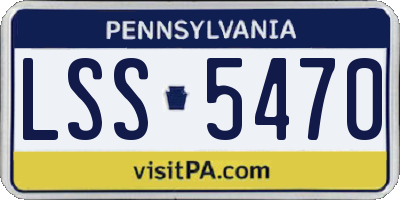 PA license plate LSS5470