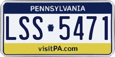 PA license plate LSS5471