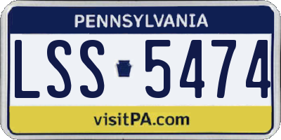 PA license plate LSS5474