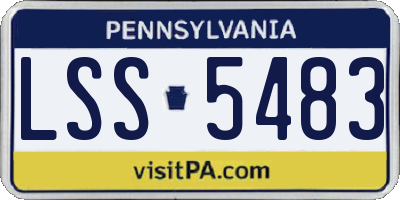 PA license plate LSS5483