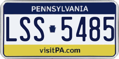 PA license plate LSS5485