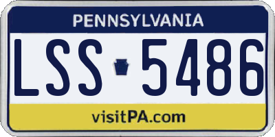PA license plate LSS5486