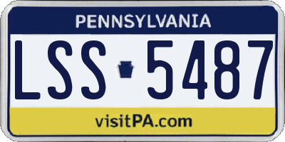 PA license plate LSS5487