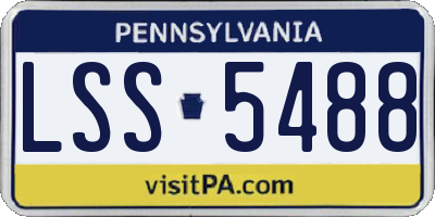 PA license plate LSS5488