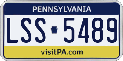PA license plate LSS5489
