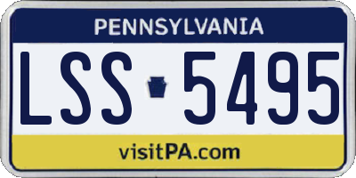 PA license plate LSS5495