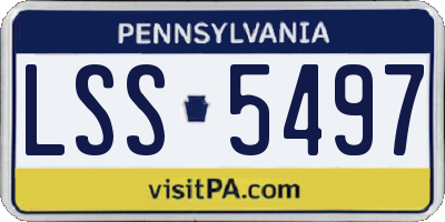 PA license plate LSS5497