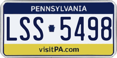 PA license plate LSS5498