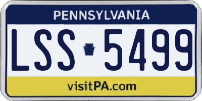 PA license plate LSS5499