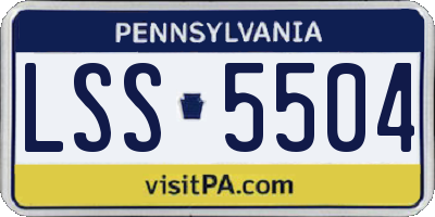 PA license plate LSS5504