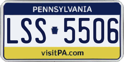 PA license plate LSS5506