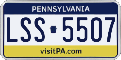 PA license plate LSS5507