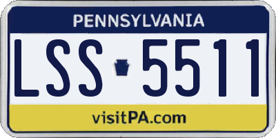 PA license plate LSS5511