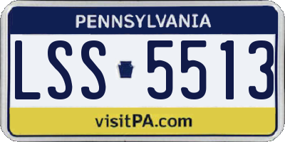 PA license plate LSS5513
