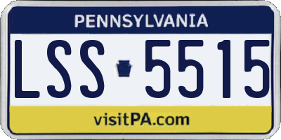 PA license plate LSS5515