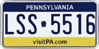 PA license plate LSS5516
