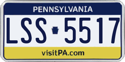PA license plate LSS5517