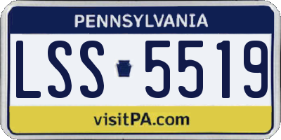 PA license plate LSS5519