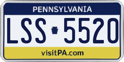 PA license plate LSS5520