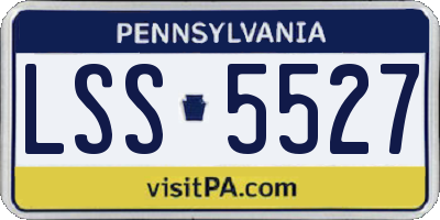 PA license plate LSS5527