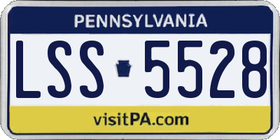 PA license plate LSS5528