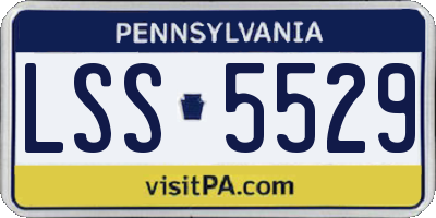 PA license plate LSS5529