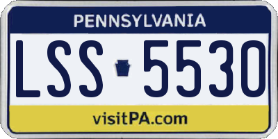 PA license plate LSS5530