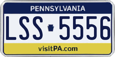 PA license plate LSS5556